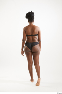 Dina Moses  1 back view underwear walking whole body…